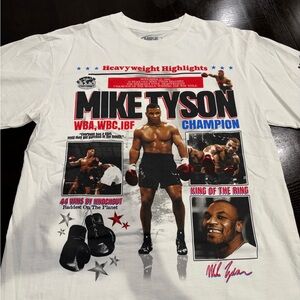 White Mike Tyson Graphic T-Shirt